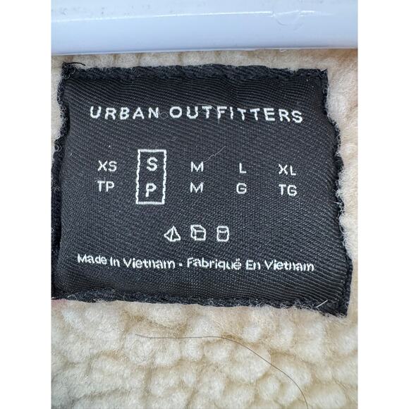 Urban Outfitters Sherpa Lined Long Parka Jacket Men's Small Green Hooded - Picture 8 of 12